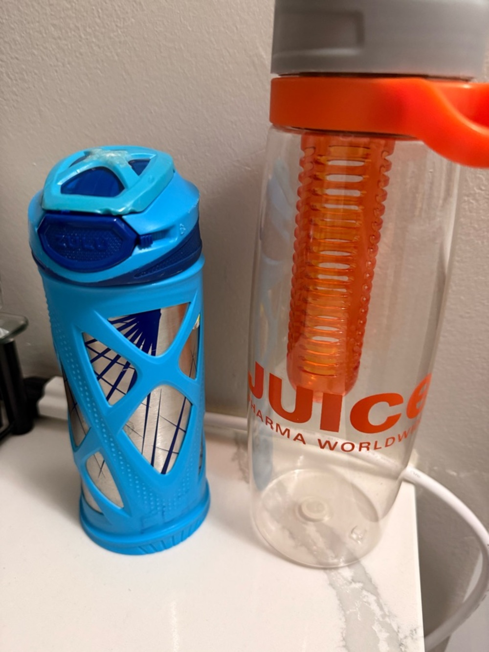 Blue Silicone Sleeve Water Bottle Protector - Unbranded